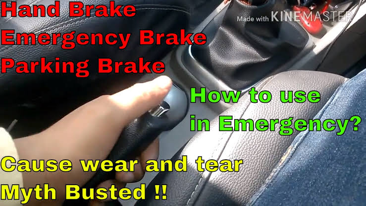 How to use the hand brake in an emergency